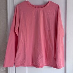 Lands' End Coral Long Sleeve Top Size Medium